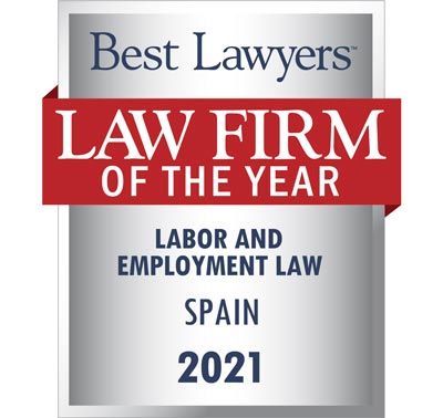 Icono 'Best Lawyers. Law Firm of the Year: Labor and Employment Law. Spain 2021'